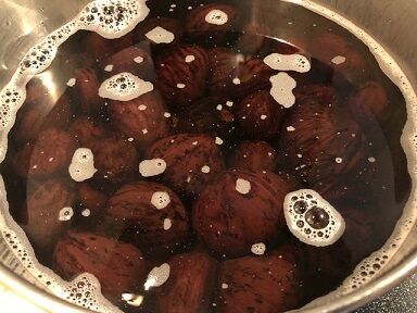栗のあく抜き1