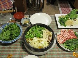 小粋菜と鴨鍋