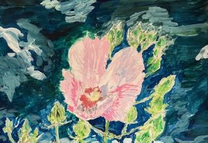 芙蓉のスケッチ