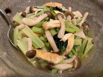 ★小松菜シメジ甘煮あげ薄味煮
