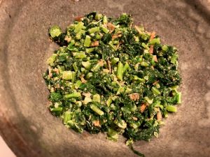 ★大根葉の抜き菜の辛子和え