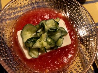 ★トマトソースのキュウリと豆腐