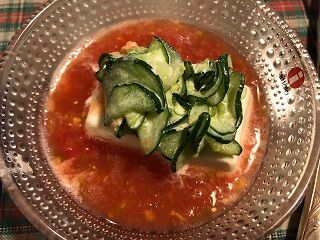★豆腐胡瓜生トマトソース