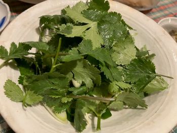 ★砂肝の中華風あえもの パクチー盛り