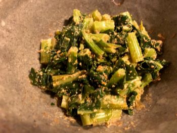 ★ルタバブ(すぇーでんカブ)の葉の胡麻和え