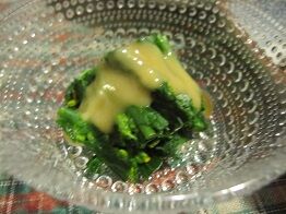 菜の花の辛子酢味噌あえ