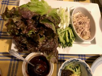 ★蒸し鶏のコチジャン味噌巻き