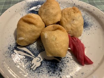 お昼のいなりずし