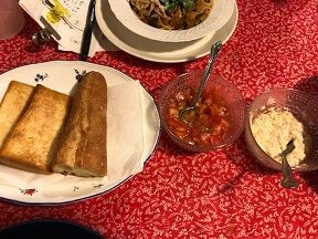 ★パンコントマテと豆腐のメンタイガーリック入りディップ