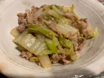 ★白菜と豚肉の中華風炒め