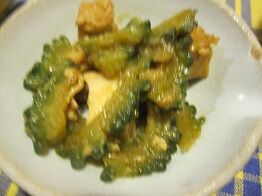 ★ゴーヤ、アツアゲ味噌炒め(のこり)