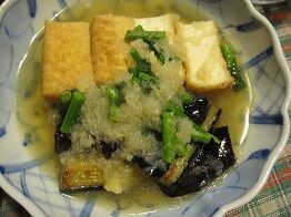 ★アツアゲ、揚げ出し茄子のおろし煮
