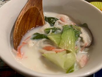 ★チンゲン菜と椎茸のクリーム煮