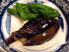 ★茄子と京ピーマンの素揚げ