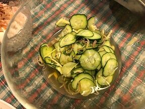 ★胡瓜みゅうが生姜の酢の物