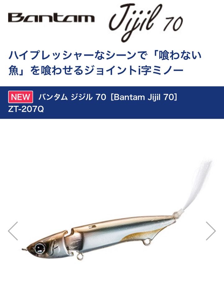 バンタムの新しいジジルについて バス釣り初心者sの琵琶湖でおかっぱり