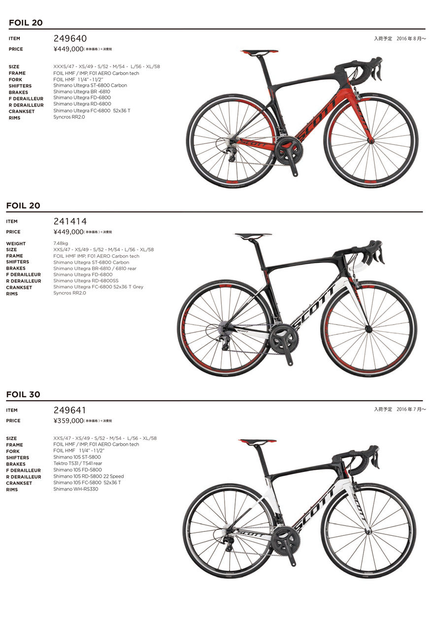 SCOTT 2017年フルモデルラインナップカタログ 最速掲載！その1 : SBC