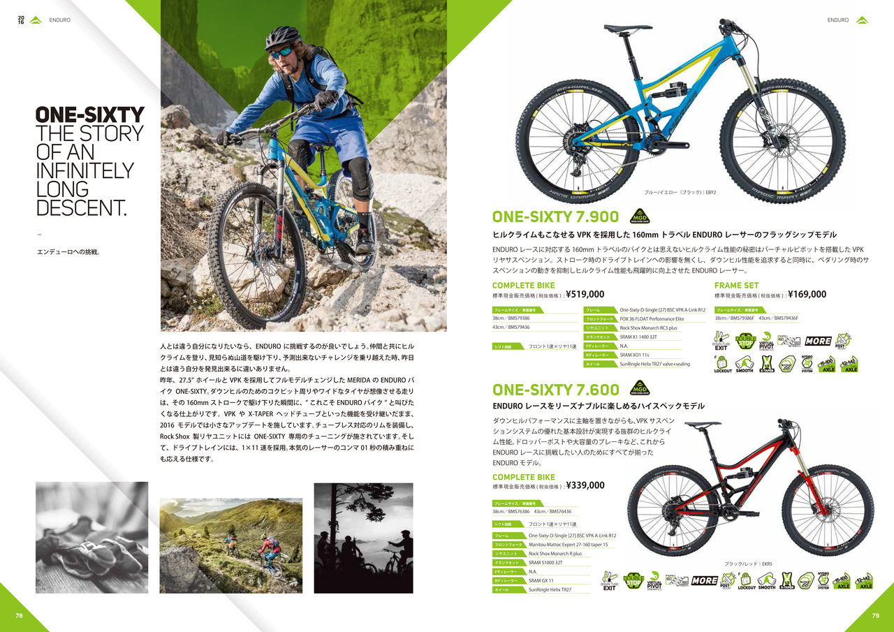 MERIDA2016年フルラインナップ！ONE-TWENTY ONE-FORTY ONE-SIXTY 2016