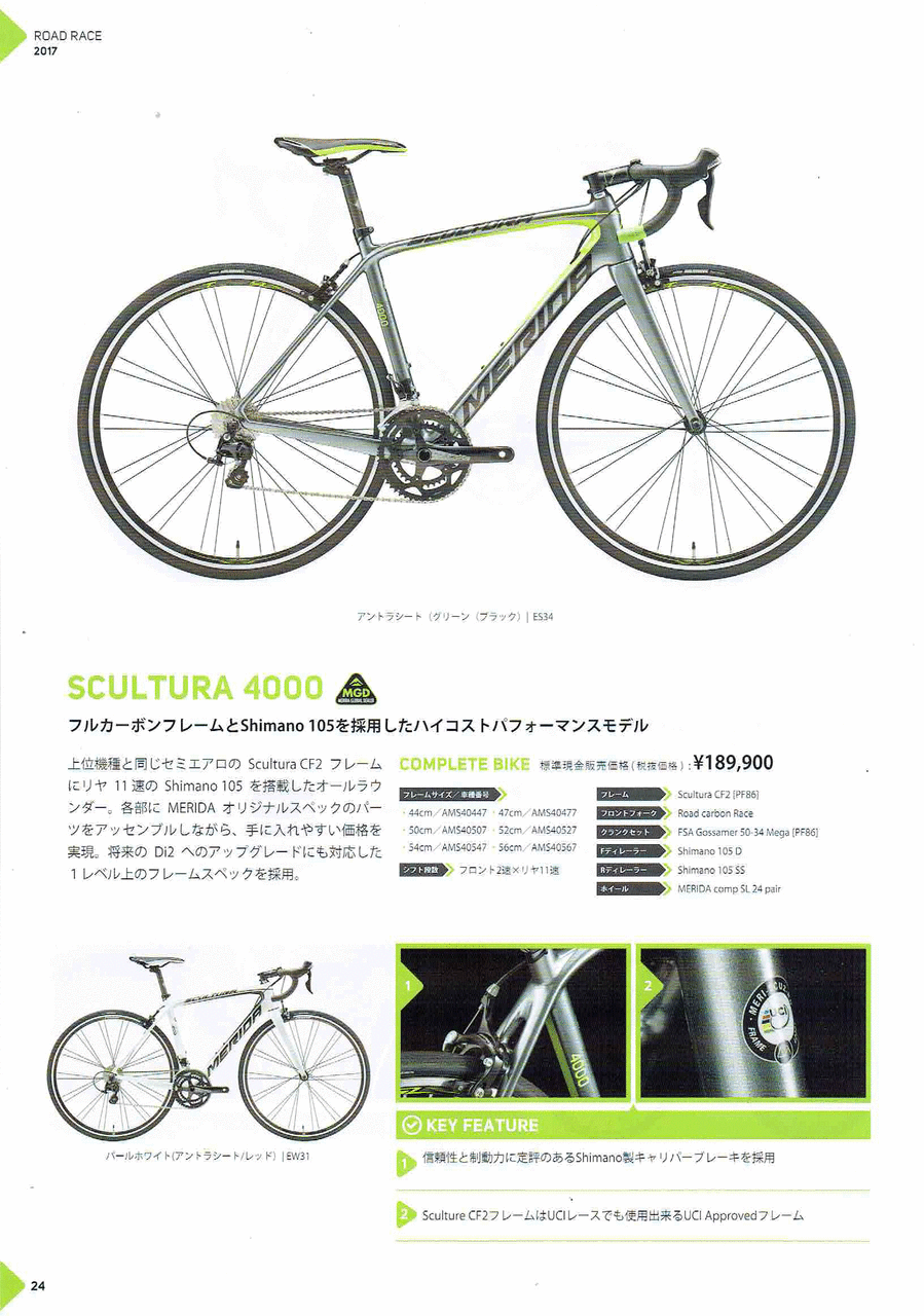 MERIDA 2017モデル入荷しました♪スクルトゥーラ4000 : SBC