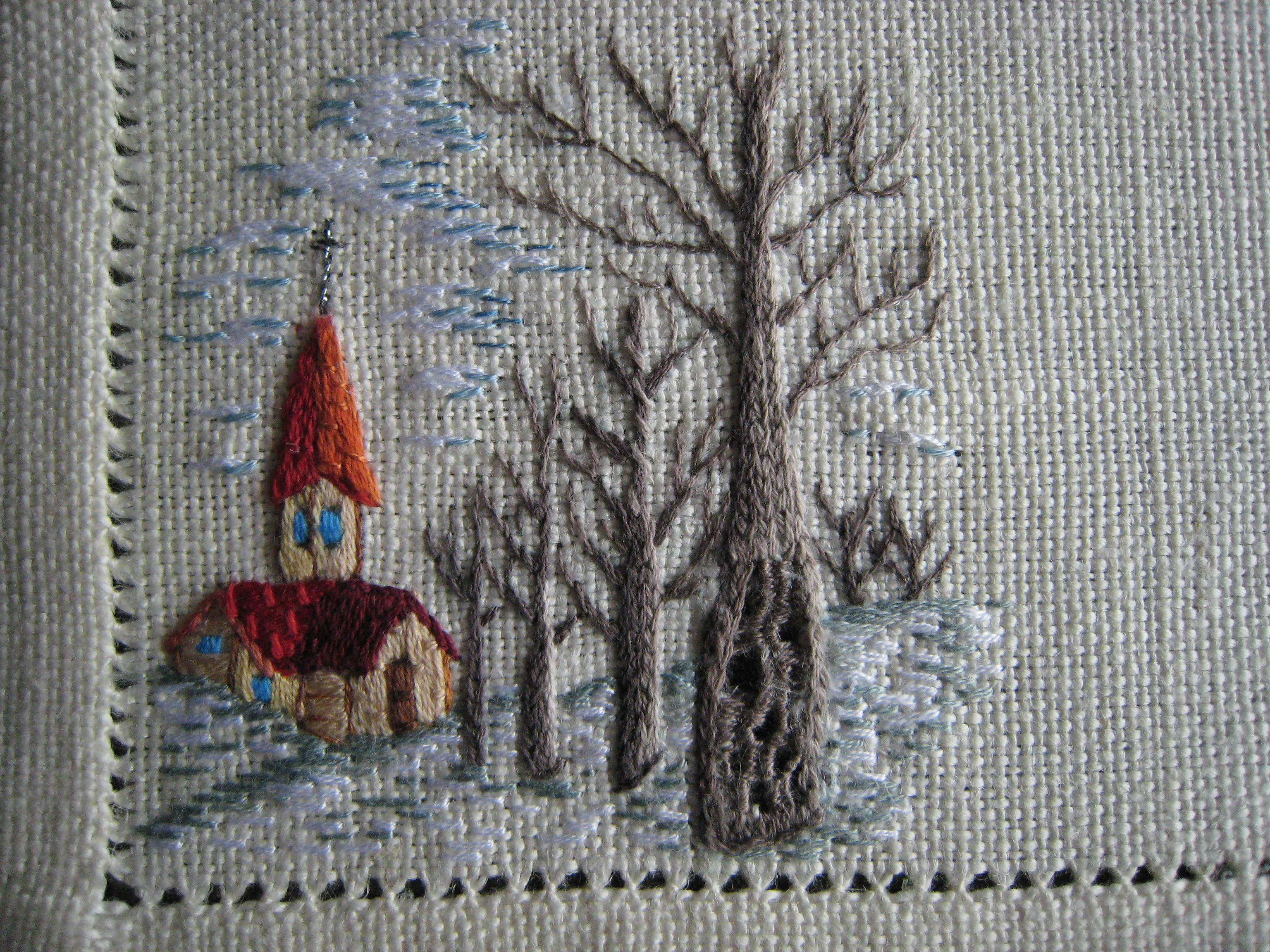 小さな樹のミニマット （Autumn&Winter） : 色彩で見る刺しゅうの軌跡