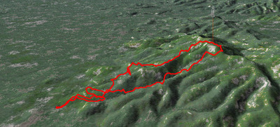 天拝山から1km