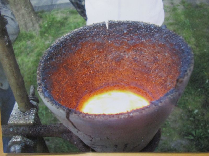 鉄のテルミット反応 特製素焼きの甕利用 科学サークル大黒屋