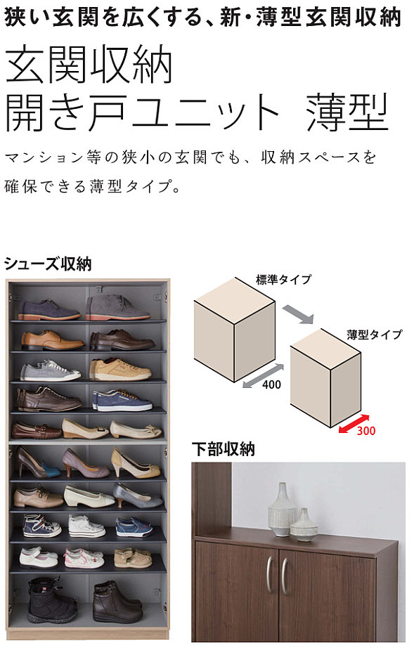 DAIKEN：玄関収納開き戸ユニット「薄型」 : 『シーン・ホーム 