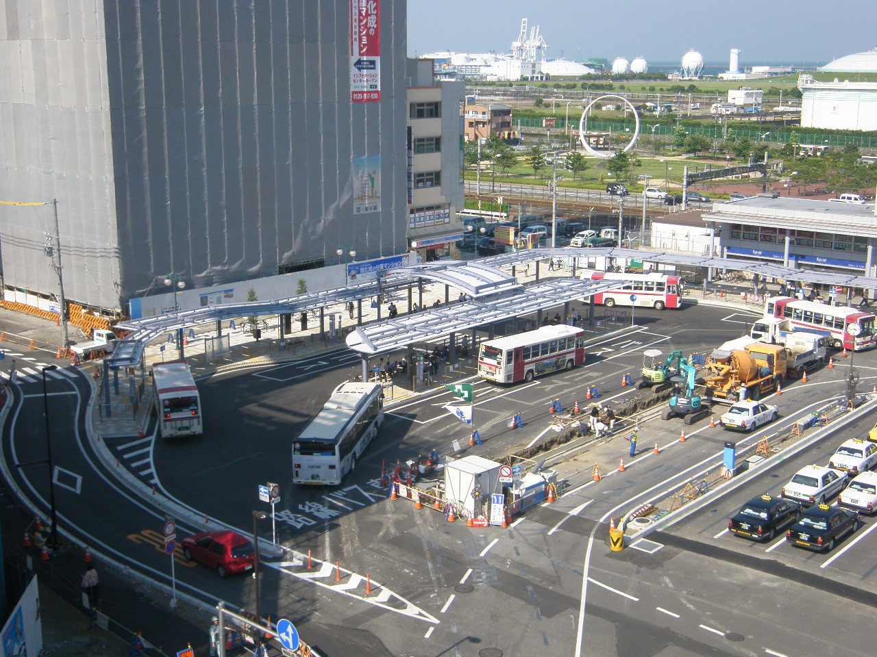 清水駅西口駅前広場工事情報 バスターミナル運行開始から約日 清水駅前広場整備 Net 現場日記