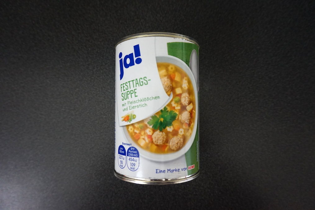 缶入りスープ 買い物記録帳 In Berlin