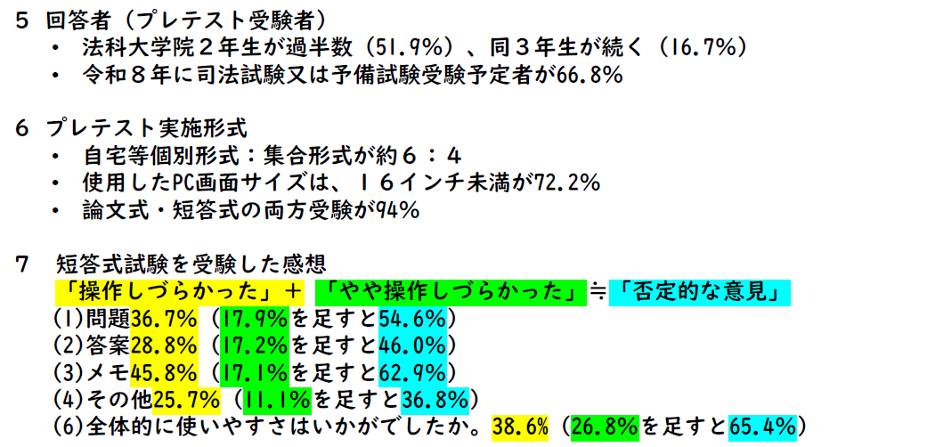 予備試験の短答式は2026年度も従来通り問題文・解答用紙が紙で配られる