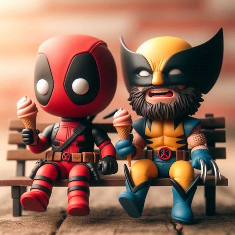 デッドプール&ウルヴァリンのデフォルメ画像