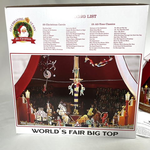 ★希少★未使用 ミスタークリスマス90周年記念 50曲収録「 World's Fair Big Top」 ワールドフェア ビッグトップ サーカス オルゴール