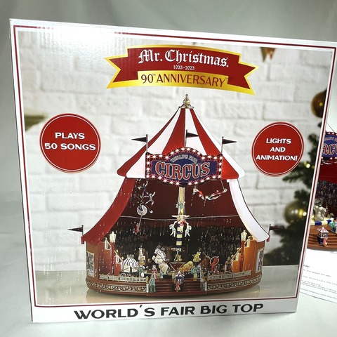 ★希少★未使用 ミスタークリスマス90周年記念 50曲収録「 World's Fair Big Top」 ワールドフェア ビッグトップ サーカス オルゴール