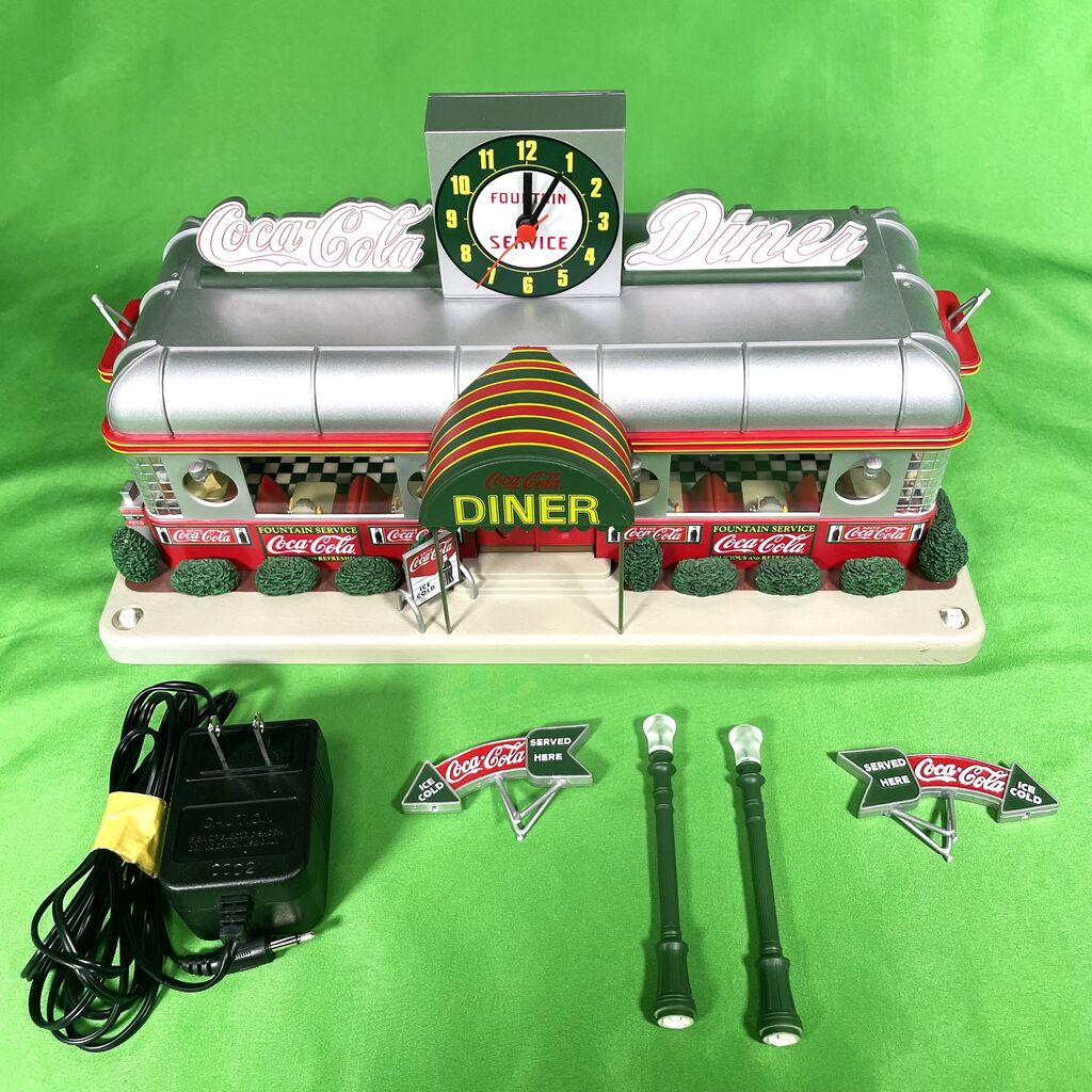 爆レア★絶版★コカコーラ ダンバリーミント アメリカンダイナー ジオラマクロック Amazon | 爆レアコカコーラ アメリカンダイナー ジオラマクロック 50s
