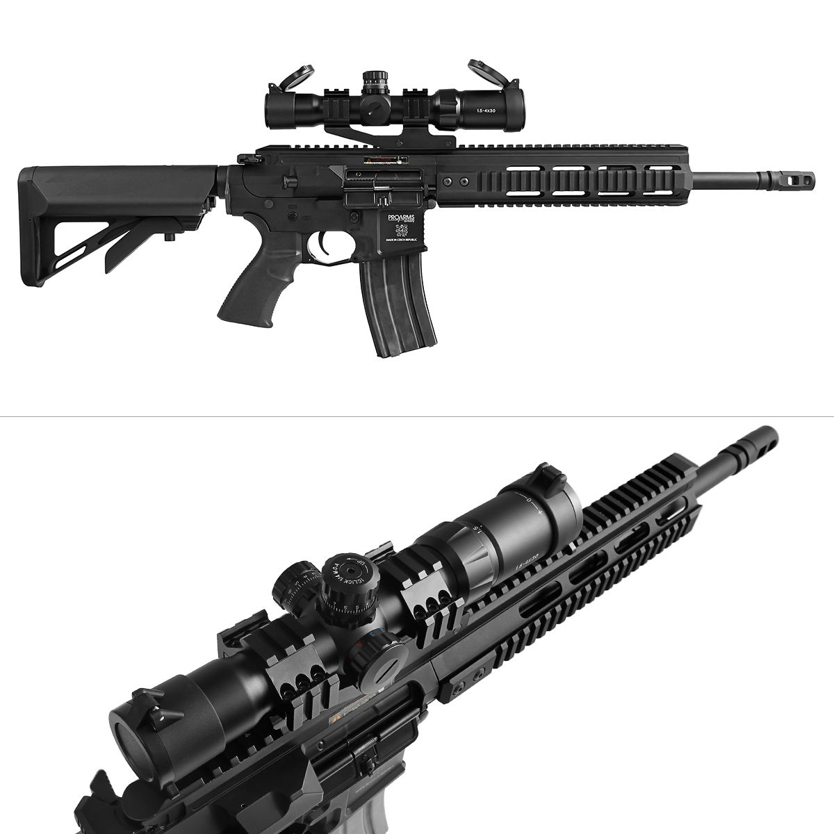 Scoking 1.5-4×30 BE スコープ「折り畳みスコープシールド付き」