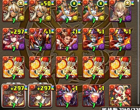 【パズドラ】火属性をレア順ソートした結果がコチラです←