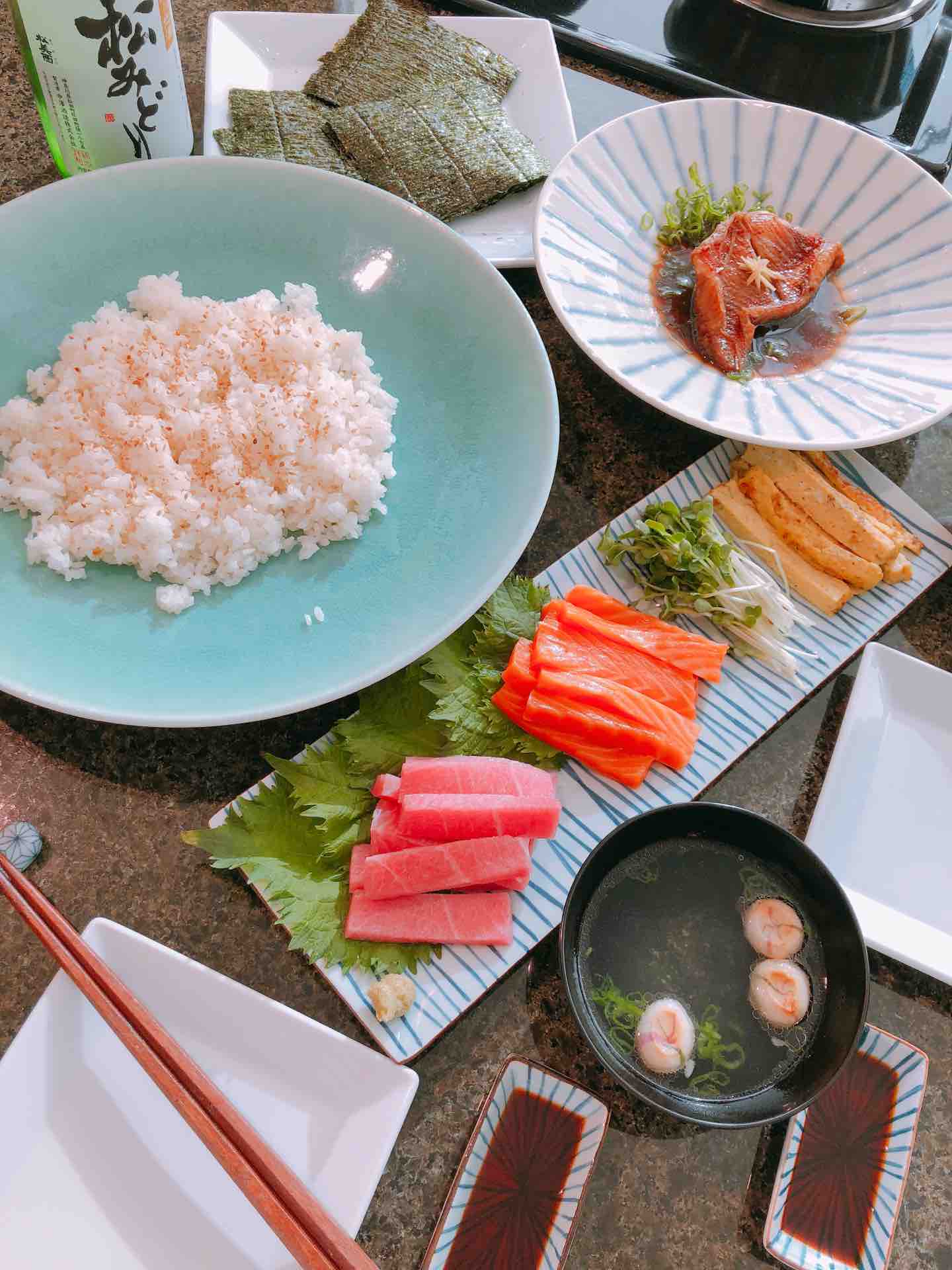 献立 手巻き寿司の日 Seattleで晩酌