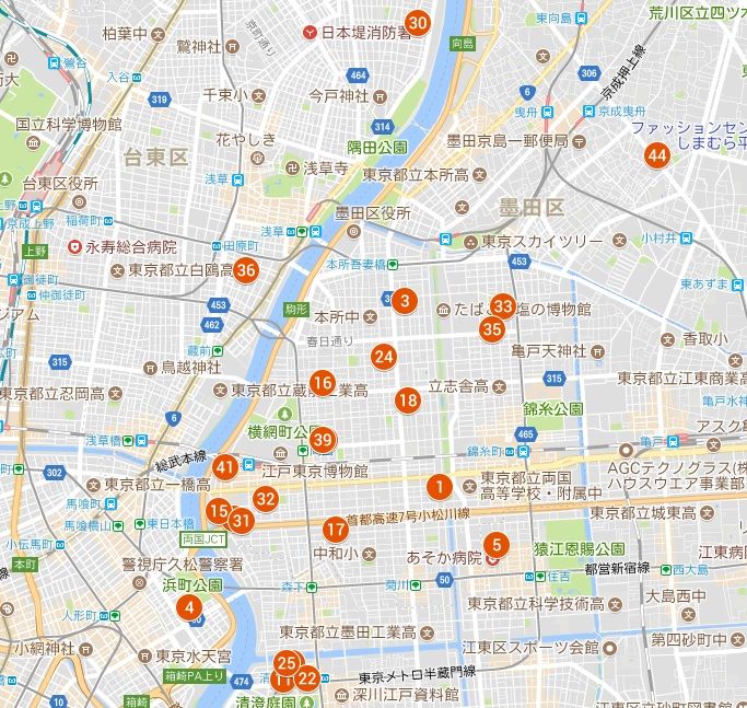 440 相撲部屋の立地 大相撲データアナリストの大相撲日記 440 相撲部屋の立地 大相撲データアナリストの大相撲日記