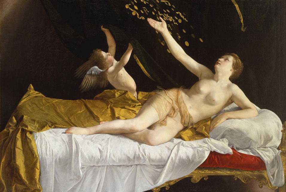 裸婦画を斜めからみるその38 オラツィオ ジェンティレスキ ダナエ フェルメール探訪