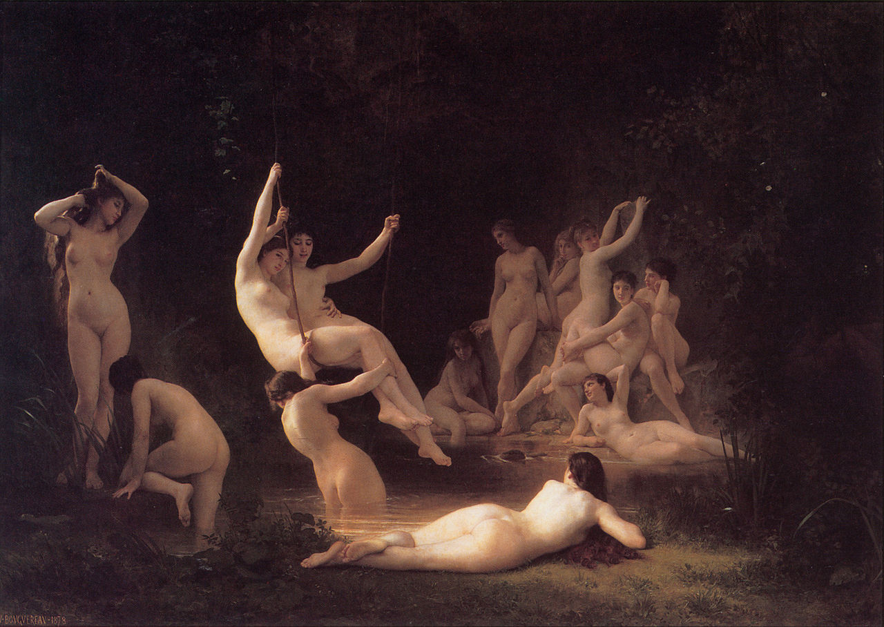 裸婦画を斜めからみるその61：ブグロー「ニンフたち」 : フェルメール探訪