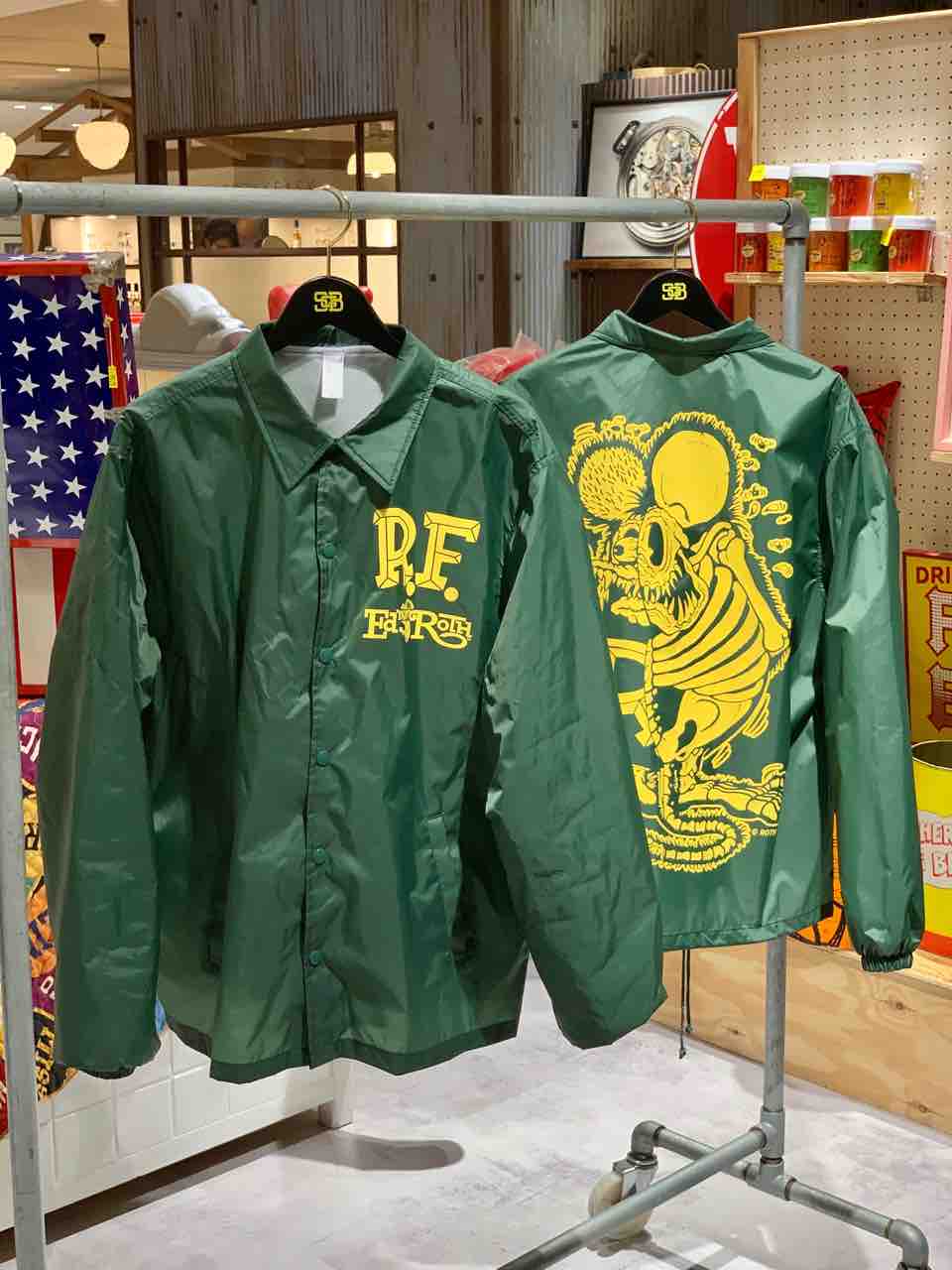 SECRET BASE RAT FINK コーチジャケット ブラックL RAT FINK（ラット