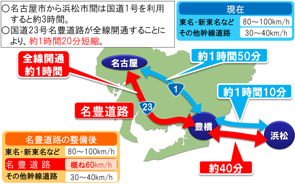 【朗報】浜松−愛知間90キロ信号なし？　名豊道路