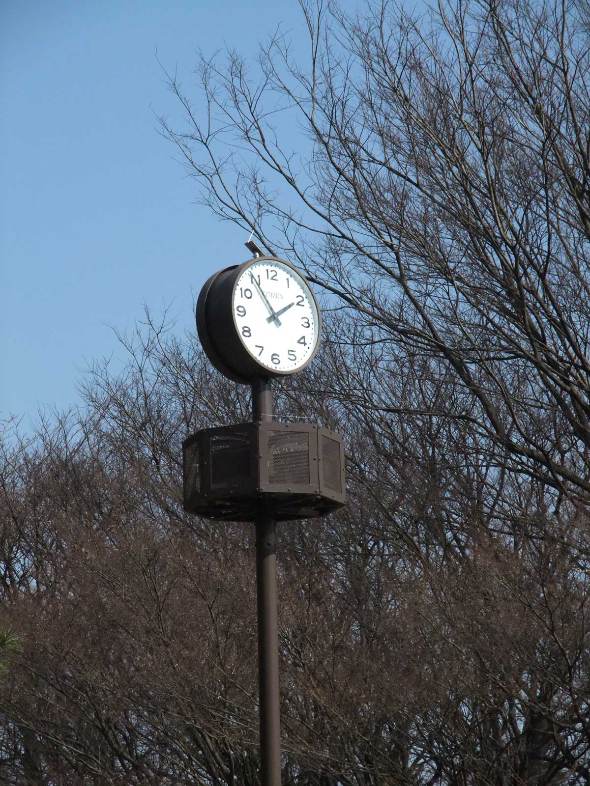 公園の看板と時計 フリー写真素材置き場 もちろん無料