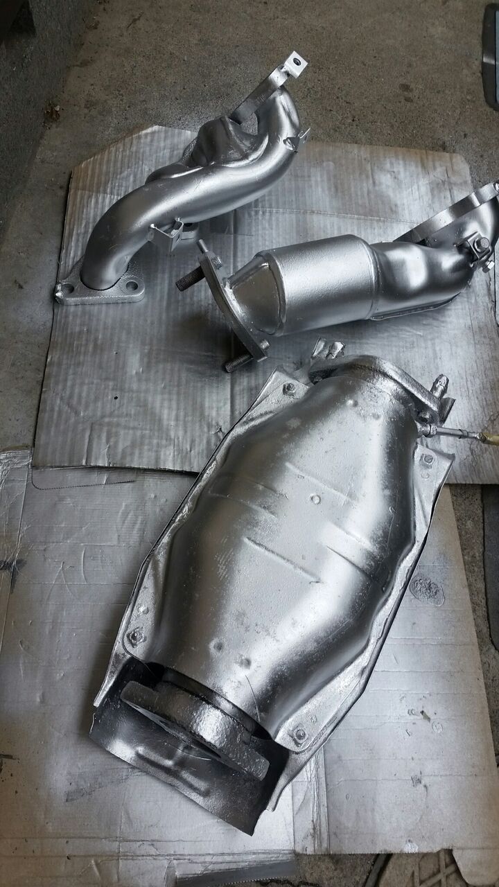 三菱GTO エキマニ 触媒 錆び転換&塗装 その2 : 三菱GTO好きな私のぺー