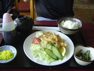 ワカサギのフライ定食