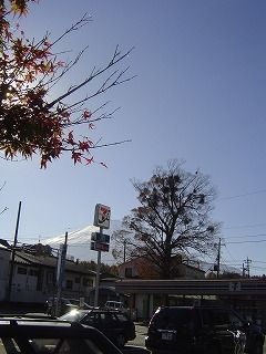 山中湖駐車場から富士山