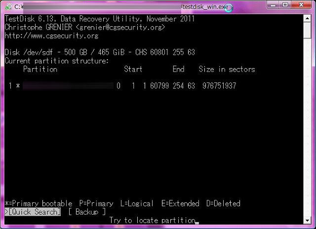 testdisk