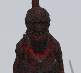 「バーチャルマーケット5」ゴジラアバター正面アップ