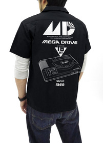 メガドライブワッペンベースワークシャツ着後s