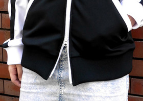 白凰女学院ヨット部パーカー黒ジップs